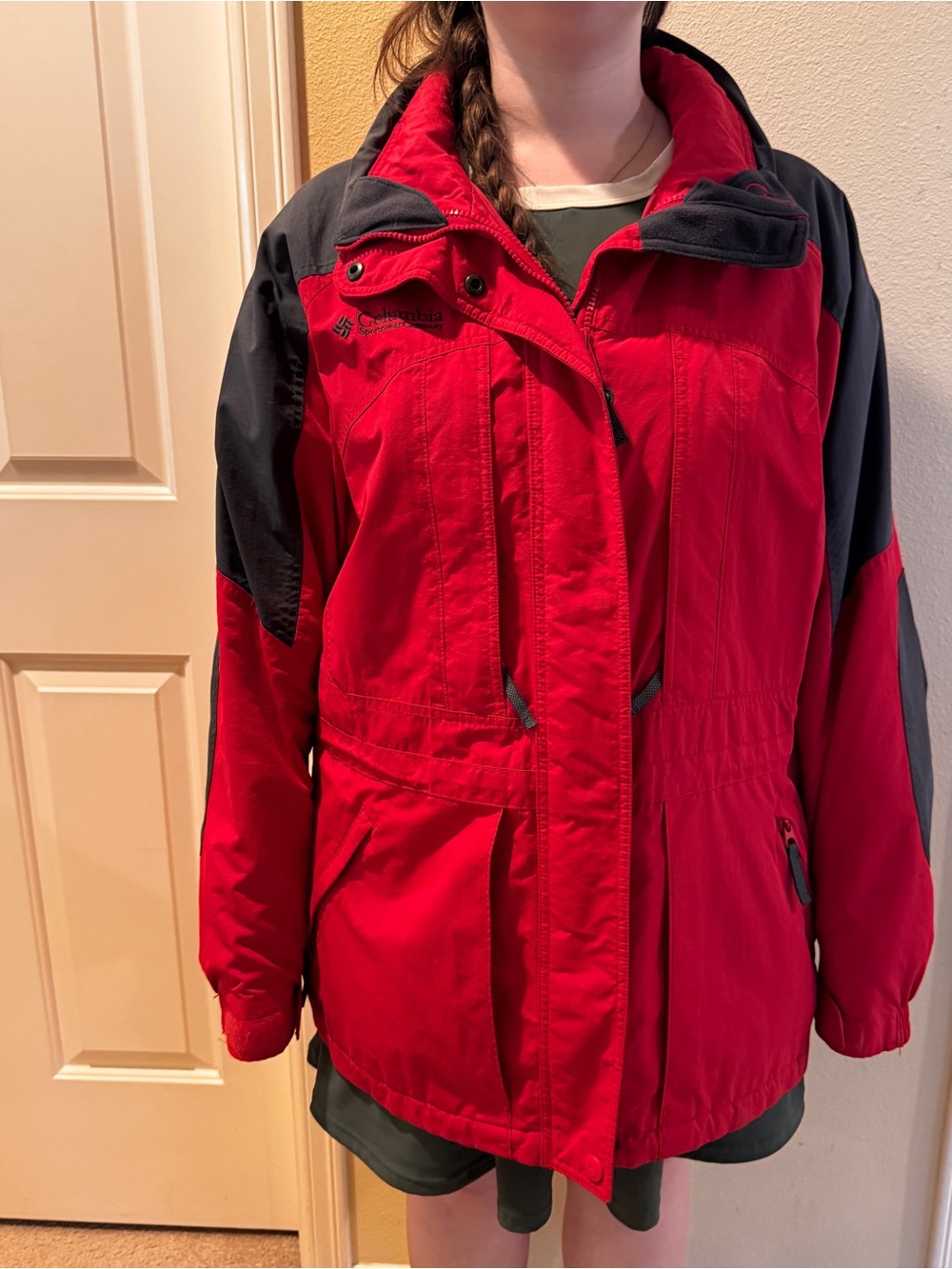 Columbia Red and Black Ski Jacket VNTG